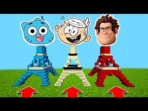 NE CHOISISSEZ PAS LA MAUVAISE TOUR EIFFEL SUR MINECRAFT ! Gumball , Lincoln Loud , Ralph