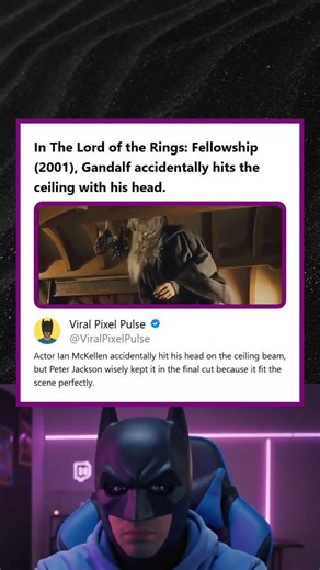 The Lord of the Rings 2001 Gandalf Accidentally Hit the Ceiling With His Head