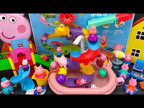 [Toy asmr] Satisfying with Unboxing Peppa Pig Water Slide Pool & Playground | 페파피그 워터슬라이드 풀