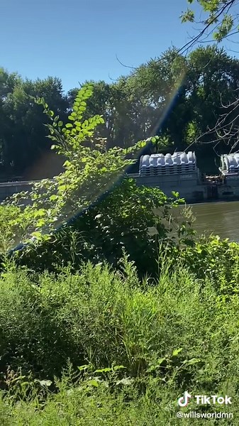 Got to see a river barge go by while hiking along the Minnesota River in Bloomington. #fyp #minnesota
