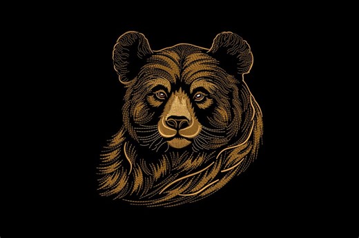 Elegant Panda Embroidery Design, Panda Machine Embroidery Design, 4 Sizes Instant Download - Etsy