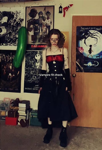 First time pinning the skirt up idk how I feel about it yet #fyp #outfit #vampire #skirt #vampiregirl #vampireaesthetic #foryou