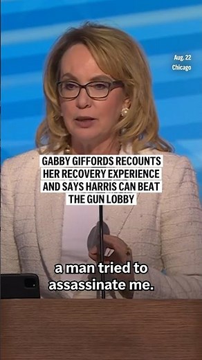 Gabby Giffords recounts her recovery experience and says Harris can beat the gun lobby