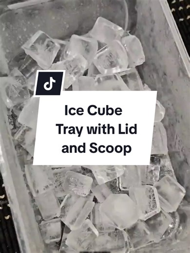 Ice Cube Tray with Lid and Scoop #ice #cube #tray #silicone #lid