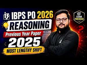 IBPS PO 2026 Reasoning | Reasoning Previous Year Paper 2025 (Most Lengthy Shift) | By Shubham Sir