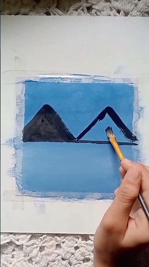 easy and simple mountain 🏔️🏔️ painting #art# beautiful #mountain