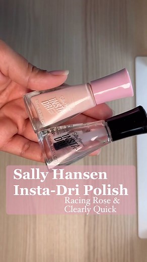 Painting My Nails with Sally Hansen Insta Dri | Pink Natural Short Nails