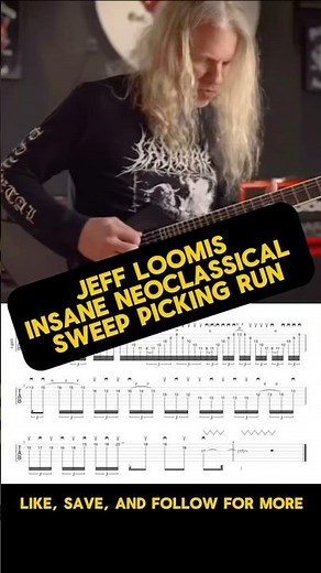 Jeff Loomis Insane Neoclassical Sweep Picking Run