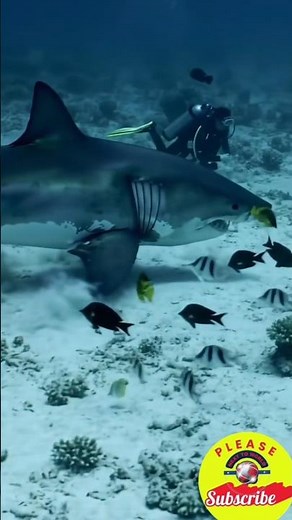 "20-Feet Big Shark Attack the Diver in Deep Sea Encounter!"