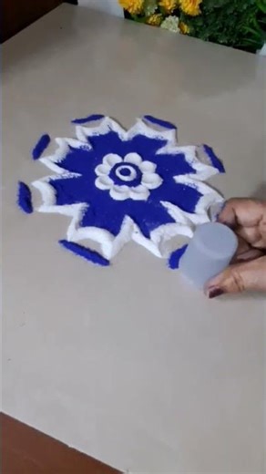 Unique rangoli design idea for beginners #rangoli #