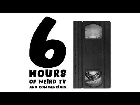 6 hr - Creepy Late Night Horror TV & Retro Commercials - Cursed VHS - CH. 42 Full Broadcast