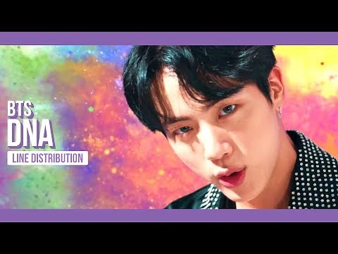 BTS - DNA Line Distribution (Color Coded) | 방탄소년단