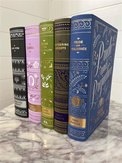 Exclusive 5 Book Set; Pride and Prejudice, Emma, Wuthering Heights, Jane Eyre | Emily Bronte, Sense Sensibility, Jane Austen, Faux Leather - Etsy