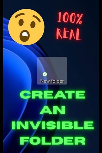 Create an Invisible Folder !! #tutorial #windows #techwin #viral #viralshorts #gaming