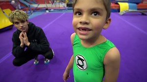 TRYING TO TEACH OUR 6 YEAR OLD LITTLE BROTHER A BACKFLIP!