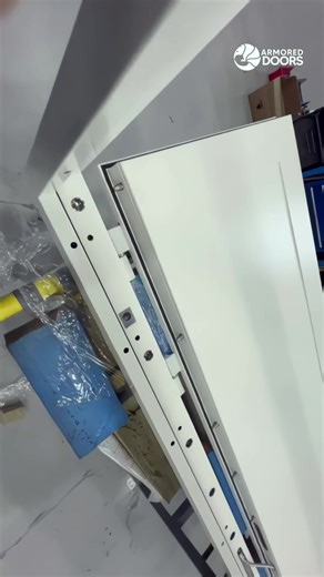 A high-security closet door that doubles as a safe room door. Reinforced steel core, sealed frame, multi-point locking, and fingerprint scanner — discreet protection with premium design. | Armored Doors