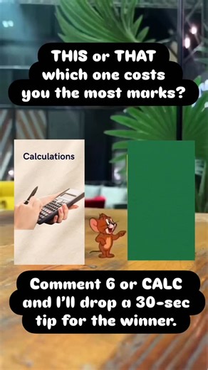 This or That: 6-markers OR calculations — which one costs you the most marks? Comment 6 or CALC and I’ll drop a 30-sec tip for the winner. | Tutor 2 Succeed