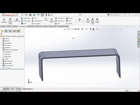 SolidWorks Sheet Metal base flange tab & convert to sheet metal
