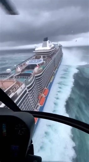 Cruise Ship vs. Wild Waves: Nature's Fury Unleashed! #CruiseShip #StormySeas