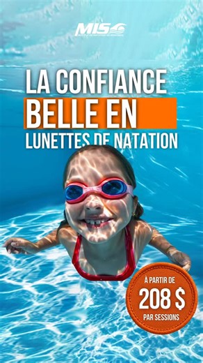 Institut de natation de Montréal on Instagram: "La confiance est encore plus belle avec des lunettes de natation 🤿 ⠀ Nos sessions de natation d’hiver aident les enfants à développer la sécurité aquatique, la confiance et de solides bases qui soutiennent l’apprentissage et le quotidien. ⠀ La natation régulière favorise : • La concentration et l’attention à l’école • La gestion des émotions • Un meilleur sommeil ⠀ Sessions d’hiver MIS : • Cours privés et en petits groupes (2 ans et +) • Cours pou