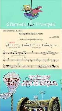 SpongeBob SquarePants Theme for Clarinet and Trumpet