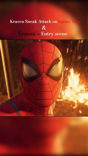 Kraven Sneak Attack on Spider-Man 😳 | Venom Entry Scene 🔥 #Shorts