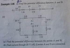 Example 3.46(i) Find the potential difference between points ... | Filo