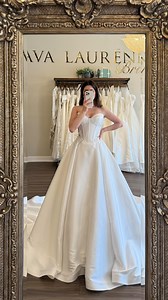 Clean and sleek mikado, exposed boning, flirty cutouts, elegant beaded lace - so many refined details on this stunning ballgown in our South Caroline collection 🤍 GOWN: “Daniella” • • • follow @avalaurennebride.sc www.avalaurennebride.com #weddingdress #weddingdressinspiration #bridalshop #weddinginspiration #weddingdresses #bridegoals | Ava Laurenne Bride SC