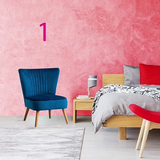 Accent chairs can add a pop of color to any space! How about helping us pick the right one for this bedroom? 😄(Pick the best accent chair!) | Homebliss