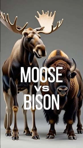 MOOSE vs. BISON: North America's Giants head to head
