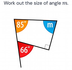 Work out the size of angle m.... | Filo