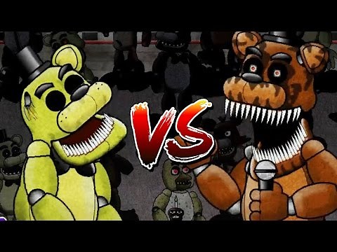 SECRET GOLDEN FREDDY VS FREDDY FIGHT! | Five Fights at Freddys (Five Nights at Freddys)