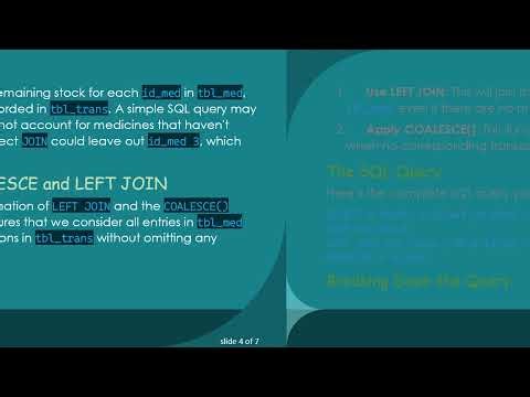 How to Calculate Left Stock from Two Tables in MySQL