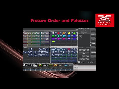 Palettes, Fixture Order, and Overlap