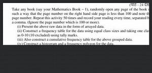 Take any book (say your Mathematics Book – 1), randomly open an... | Filo