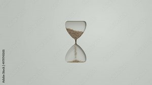 an hourglass that turns indefinitely to symbolize the passing of time - loop - 4K