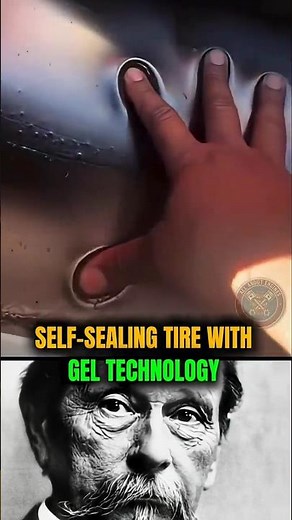 Self-Sealing Tire With Gel Technology 👨‍💻🛞🚘 #tires #cars #technology #innovation #safety #race