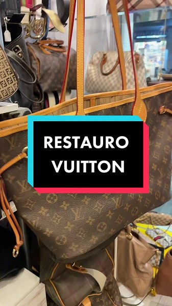 Restauro borsa Neverfull Louis Vuitton per un cliente. Cosa ne pensate del risultato finale? ✨ #louisvuitton #vintage #secondhand