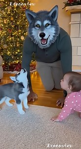 423K views · 6.1K reactions | Family Howling Session: Dad, Baby, and Husky Puppy 藍  100% AI video for fun & laughs! Every scene is digitally created — no real animals, babies, or people.  Enjoy and share!  No reuploads. #AIreel #AIfunny #AIanimals #AIfun #CreativeAI #AIvideo #AImagic | Dreamview Productions | Facebook