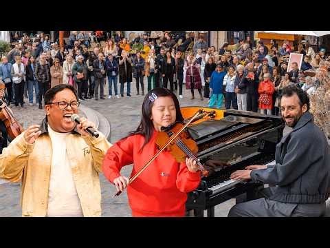Viva la Vida EPIC Flashmob: 50 crianças cantoras e uma orquestra inteira se juntam a mim!