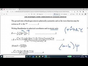 Variation Theorem Using Hydrogen Atom