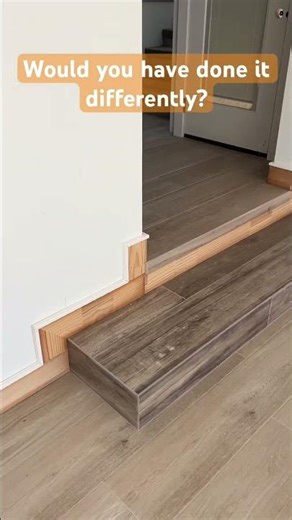 Baseboards alongside a step. #millwork #stairs