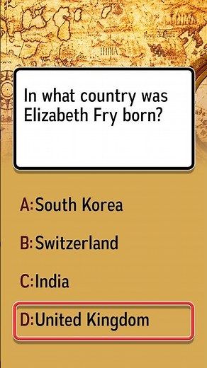 Elizabeth Fry's birth country?