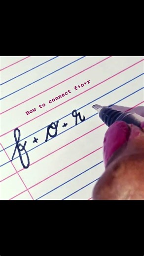 How to Write “For” in Cursive ✍️ | Easy Letter Connections (f o r) | Improve Handwriting Fast