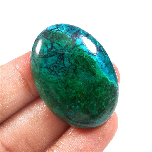 Chrysocolla Cabochon: Polished Blue-green Gemstone for Jewelry Making (26X37MM) - Etsy