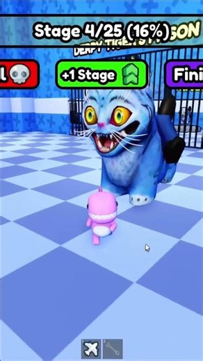 PINK DINO ESCAPE FROM DERPY TIGER PRISON RUN OBBY #roblox