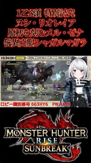 【MHRise:SB/モンハンライズ】1乙3頭 特別討究 ヌシ・リオレイア 原初を刻むメル・ゼナ 傀異克服シャガルマガラ #モンハンサンブレイク #モンハン#Shorts