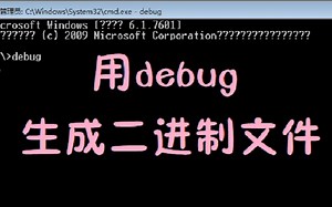 用debug生成二进制文件