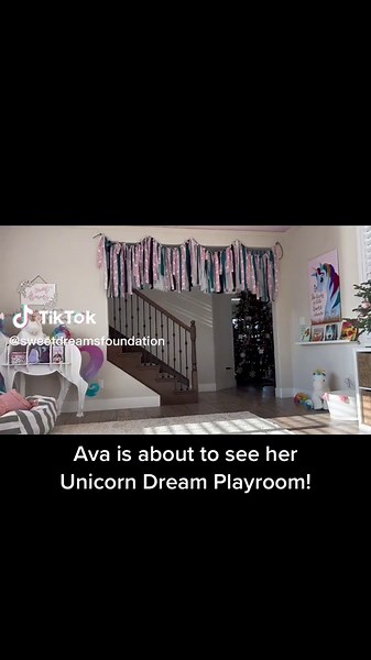 Ava’s Unicorn Dream Playroom Reveal 🦄💜 #dreambedroom #magicalunicorn #unicorn #foryou #diy #after #ministry #nonprofit #childhoodcancer #lovelikejesus
