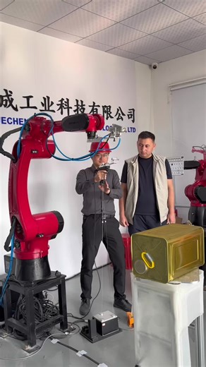Program-free spraying robot.#industrial #welding #robot #spraying #stamping